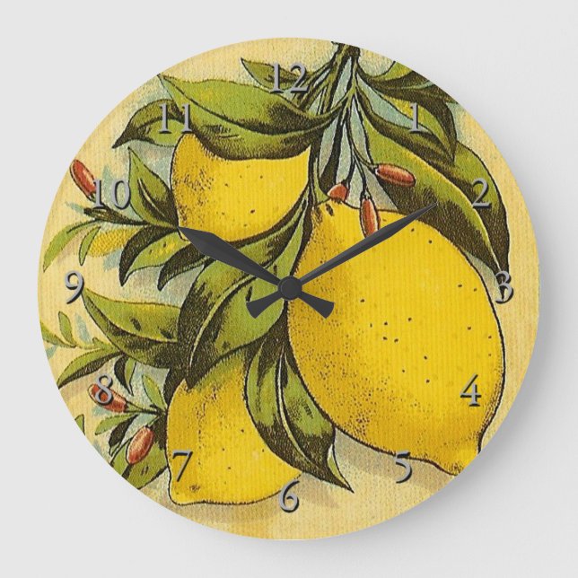 Vintage Citronnelle Ad Large Clock (Front)