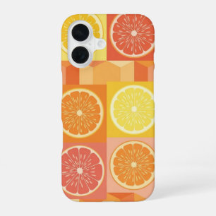 Vintage Citrus Pattern iPhone 16 Case