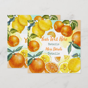 Vintage Citrus Save The Date