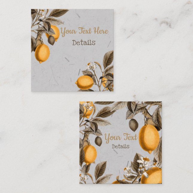 Vintage Citrus Save The Date Card (Front/Back)