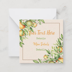 Vintage Citrus Save The Date Card