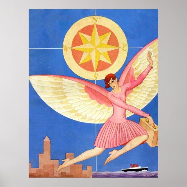 Vintage city fairy  poster (Front)