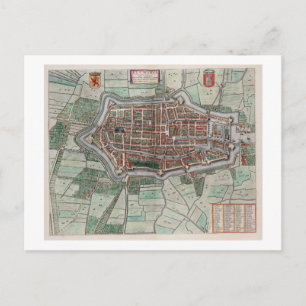Vintage city map of Alkmaar Postcard
