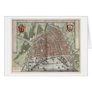 Vintage city map of Amsterdam