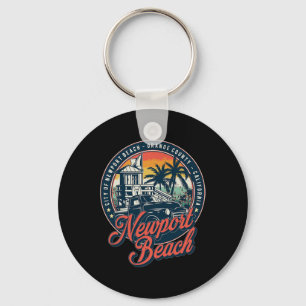Vintage City Of Newport Beach Dge ‘50s Old Truck F Keychain