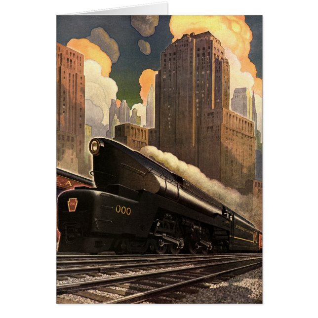 Vintage City, T1 Duplex Train on Railroad Tracks (Front)