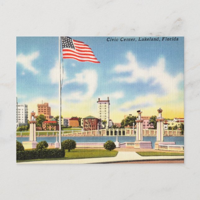 Vintage, Civic Centre, Lakeland, Florida Postcard (Front)