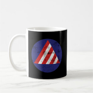 Vintage Civil Defense Air Raid Warden Patch Coffee Mug