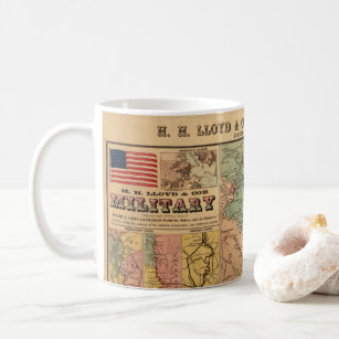 Vintage Civil War Military Strategic Maps, 1861 Coffee Mug