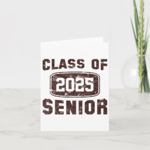 Vintage Cl Of 2025 Senior Graduation Boys Girl Wom Card