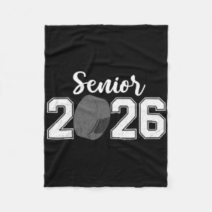 Vintage Cl Of 2026 Hockey Senior 2026 Graduation 2 Fleece Blanket