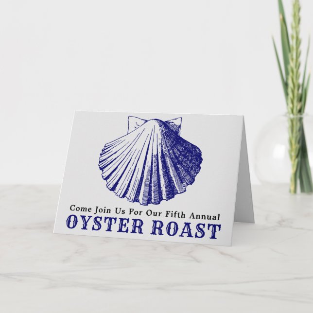 Vintage Clam or Oyster Roast Invitation Template (Front)