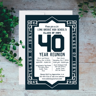 Vintage Class of 1984 40 Year High School Reunion Invitation