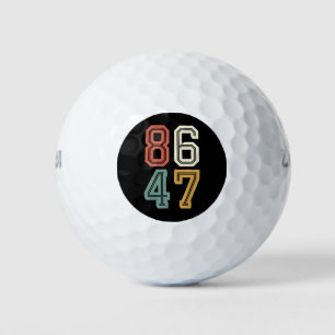 Vintage Classic 86 47 Anti Trump 2024 Impeach  Golf Balls