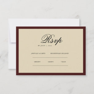 Vintage Classic Aesthetic RSVP Card