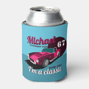 Vintage classic antique car legendary dad name  can cooler