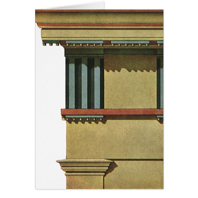 Vintage Classic Architecture, Temple Entablature (Front)