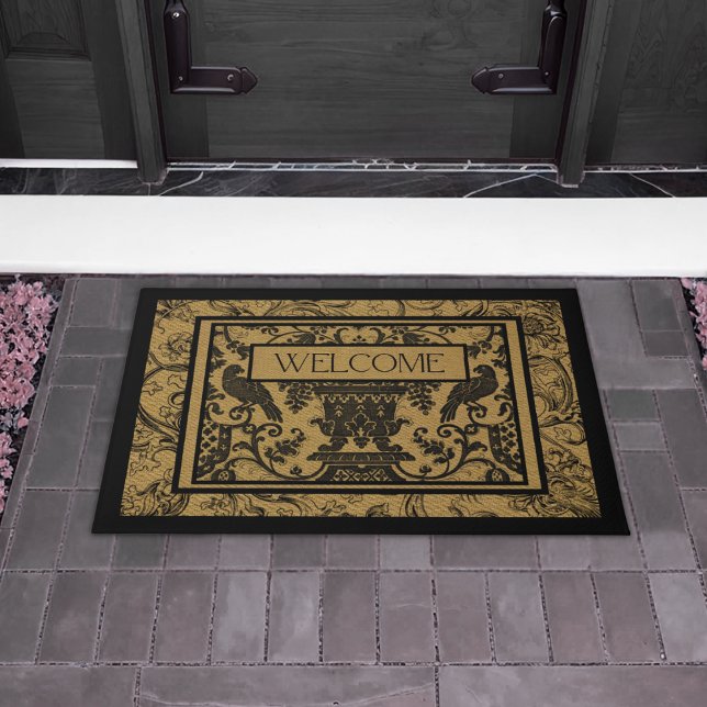 Vintage Classic Birds Floral Decorative Welcome Doormat (Creator Uploaded)