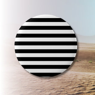 Vintage Classic black & white stripes 2 Inch Round Button