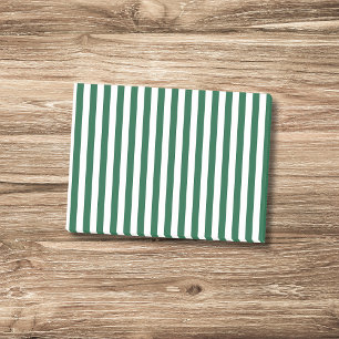 Vintage Classic Bottle Green & White Stripes Post-it Notes
