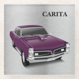 Vintage Classic Car Glass Coaster