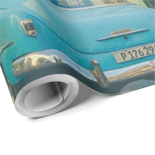 Vintage Classic Car Havana Cuba Street Photography Wrapping Paper