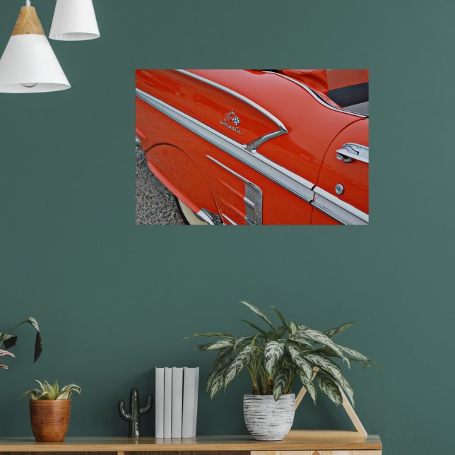 Vintage Classic Car Impala Close Up Poster (Living Room 1)