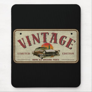 Vintage Classic Car Limited Edition Original Parts Mouse Pad