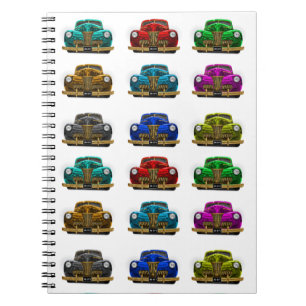 Vintage classic car notebook