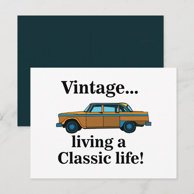 Vintage Classic Car  Postcard (Front/Back)