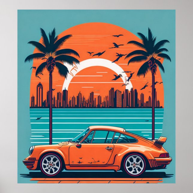 Vintage classic car poster (Front)