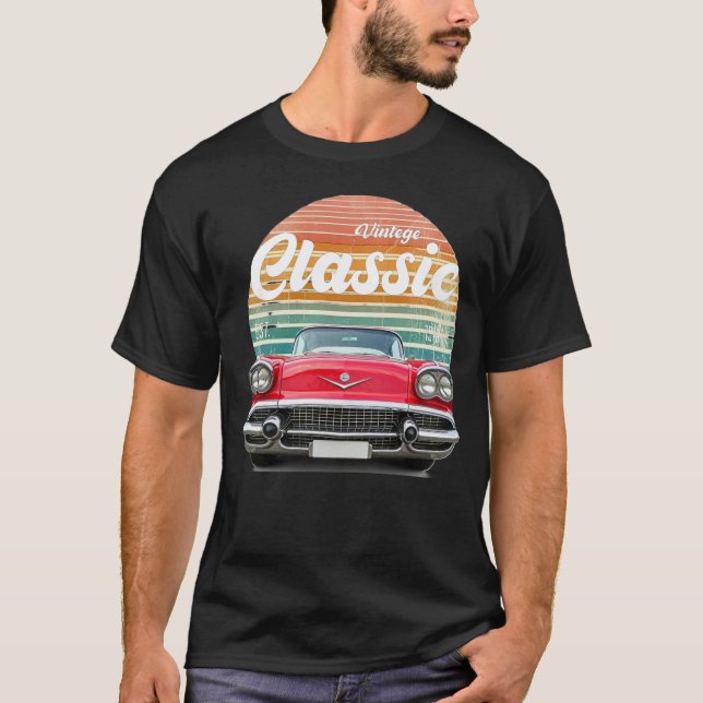 Vintage classic car t-shirt (Front)