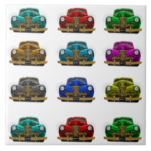 Vintage classic car tile