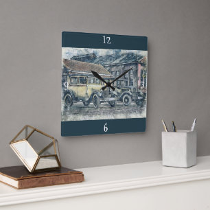 Vintage Classic Car Wall Clock
