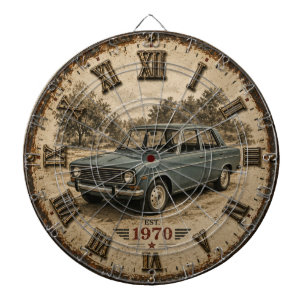 Vintage Classic CarRetro Sedan Automobile Dartboard