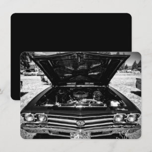 Vintage Classic Chevy Chevelle Car Photography Card