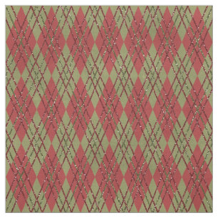 Vintage Classic Chic Argyle Plaid Tartan Pattern Fabric