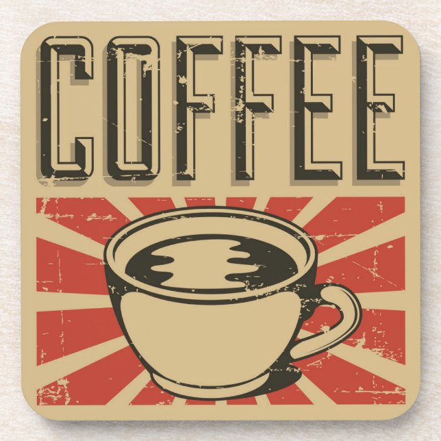 Vintage Classic Coffee  Coaster (Front)