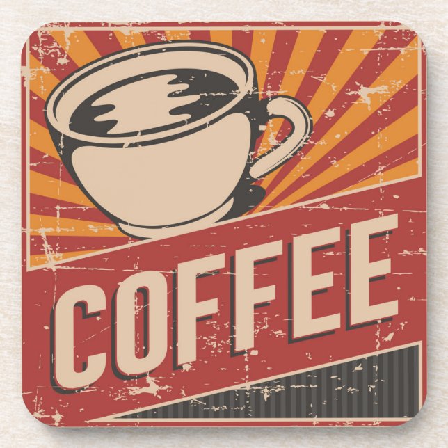 Vintage Classic Coffee morning Coaster (Front)