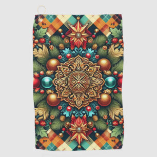 Vintage/Classic colourful Christmas Golf Towel
