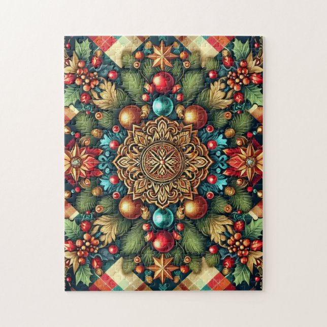 Vintage/Classic colourful Christmas Jigsaw Puzzle (Vertical)