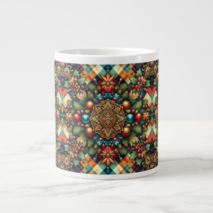 Vintage/Classic colourful Christmas Large Coffee Mug
