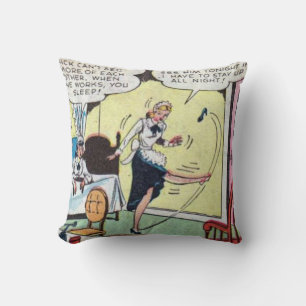 Vintage Classic Comic Throw Pillow