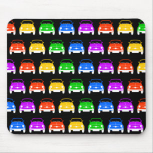 Vintage Classic Fiat 500 Rainbow Mouse pad