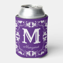 Vintage Classic Floral Personalized Monogram Name 