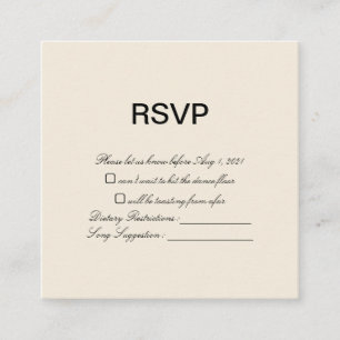 Vintage Classic Gold Wedding RSVP Card