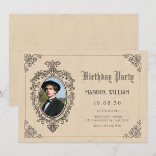 Vintage Classic gothic oldschool photo Invitation