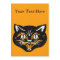 Vintage Classic Halloween Black Cat Face Fangs
