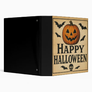 Vintage/classic Happy Halloween jack-o-lantern Binder