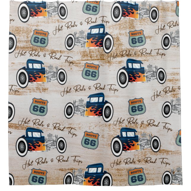 Vintage Classic Hot Rod Car Hot Rods & Road Trips, (Front)